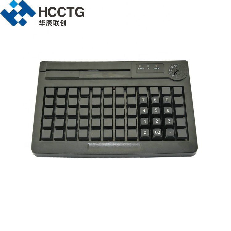60 Keys Dual Interface MSR Membrane Programmable POS Keyboard KB60M
