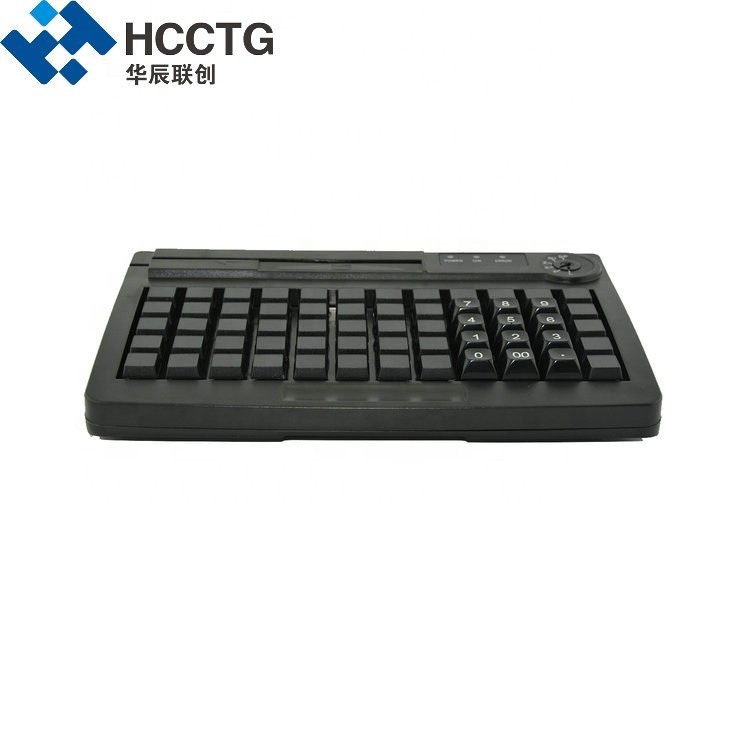 60 Keys Dual Interface MSR Membrane Programmable POS Keyboard KB60M