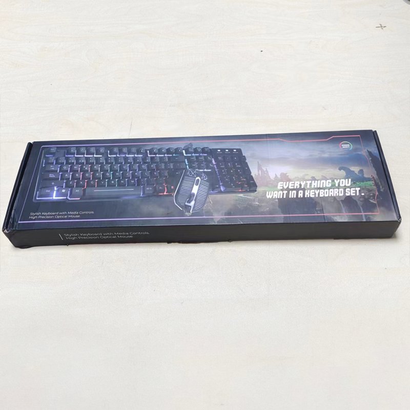 Spanish Keyboard Mouse set Mechanical Feel Backlit Keyboard Gaming 19keys Anti-ghosting Espanol LED Gaming Keyboard Mouse Combo