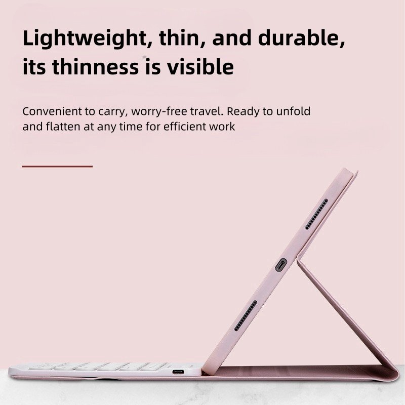 Portable Office Magnetic PU Wireless Keyboard Tablet Cover Case Touchpad Fashionable Fits iPad 9th 10th Gen 10.9 Inch Air 4 Pro