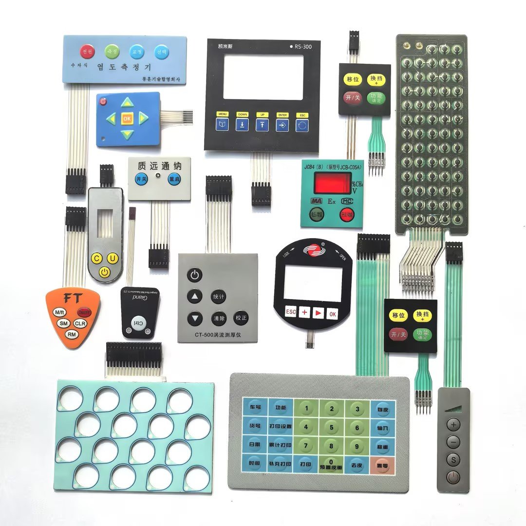 China manufacturing high-quality electronic new film keyboard key switch custom key pad graphics overlay button panel