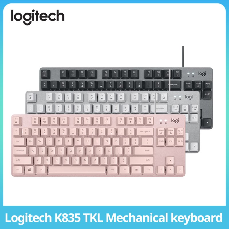 Original K835 Wired Keyboard TKL Gaming Mechanical keyboard 84-key Red/Cyan Switch