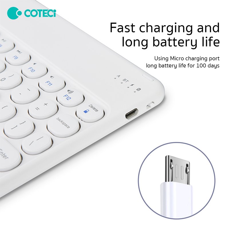 COTECi Bluetooth keyboary with ipad trackpad Bluetooth Wireless BT Keyboard for iPad with Touchpad Layout Tablets