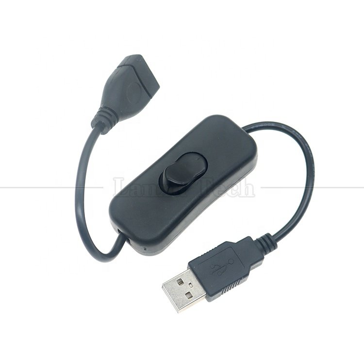 High Quality Male to Female USB Power ON OFF Switch Extension Charger Cable for Led Strip Lamp