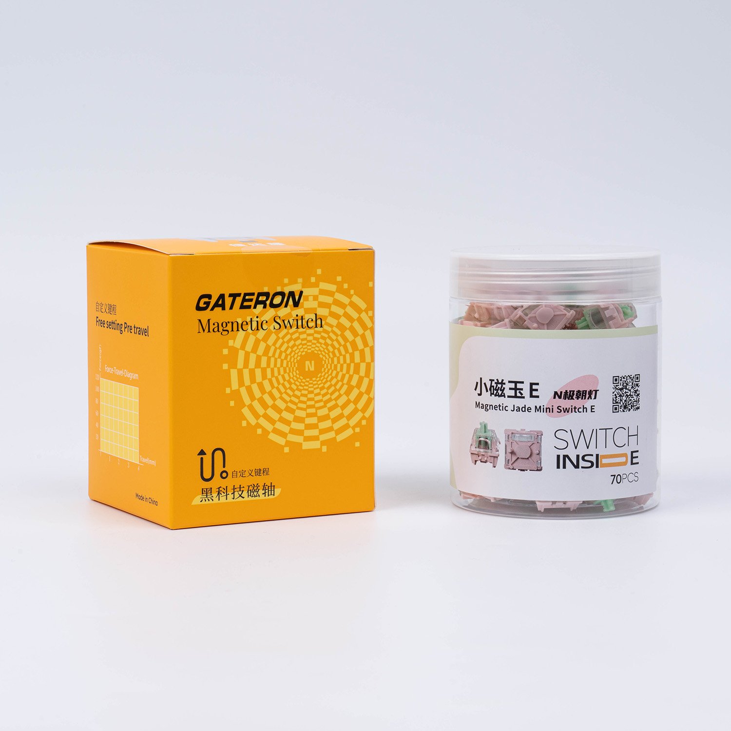 GATERON Dual-rail Magnetic Jade Mini E Switch RGB gaming mechanical DIY gaming customized hall sensor keyboard switch