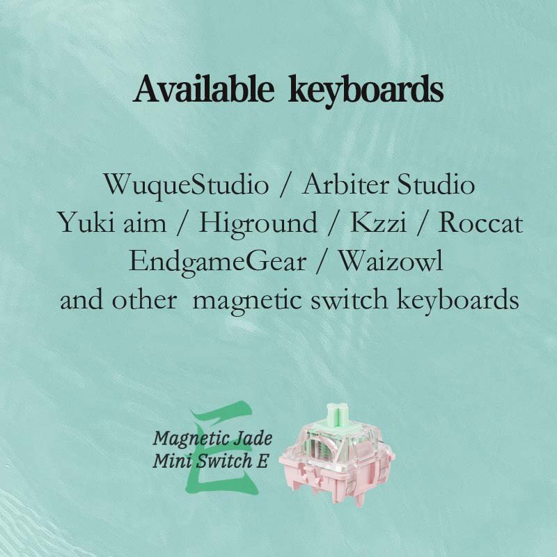 GATERON Dual-rail Magnetic Jade Mini E Switch RGB gaming mechanical DIY gaming customized hall sensor keyboard switch