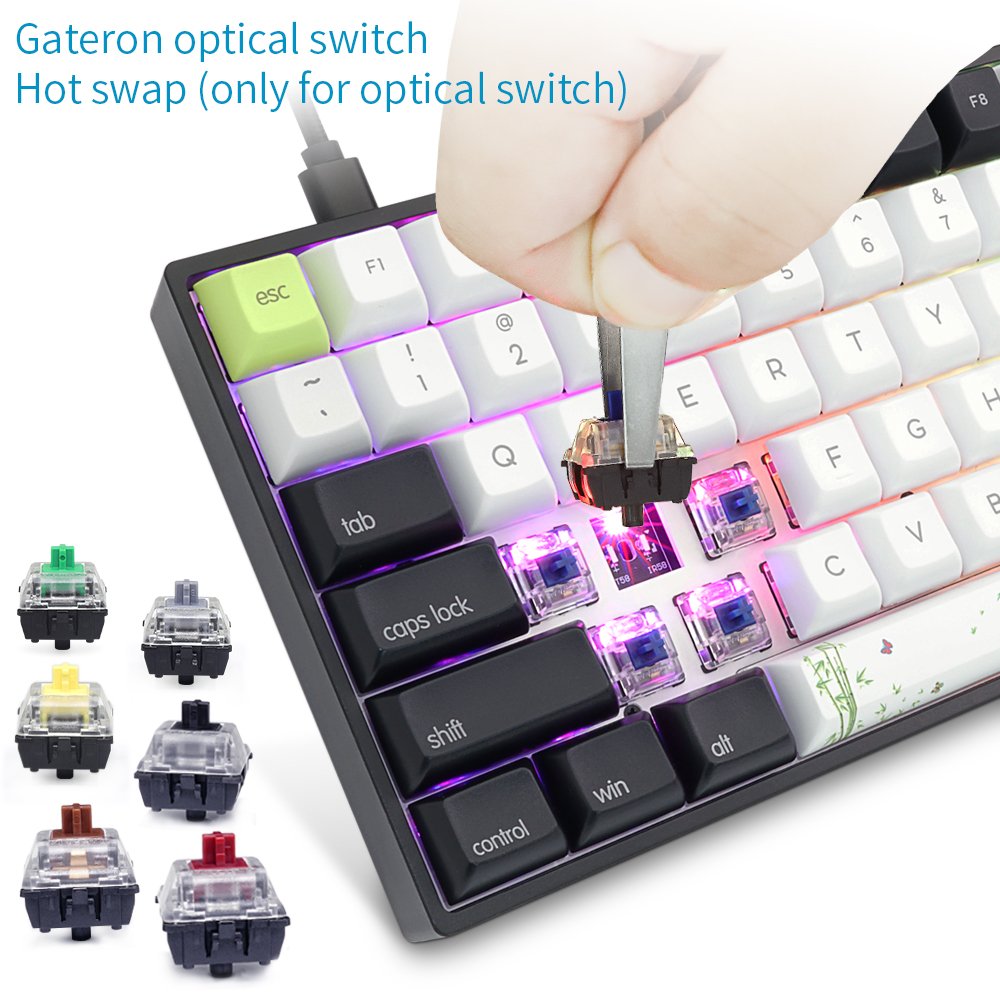 Skyloong New product SK96 colorful RGB 90% red switch Gateron Optical switch mechanical gaming keyboard