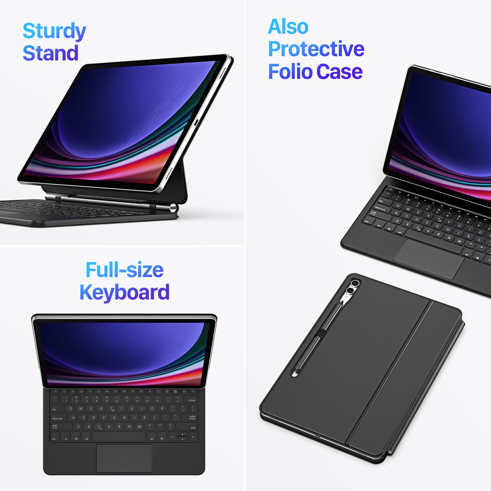 For Samsung S9 Plus Levitation Magnetic Keyboard S8 Bluetooth Keyboard Cover Case