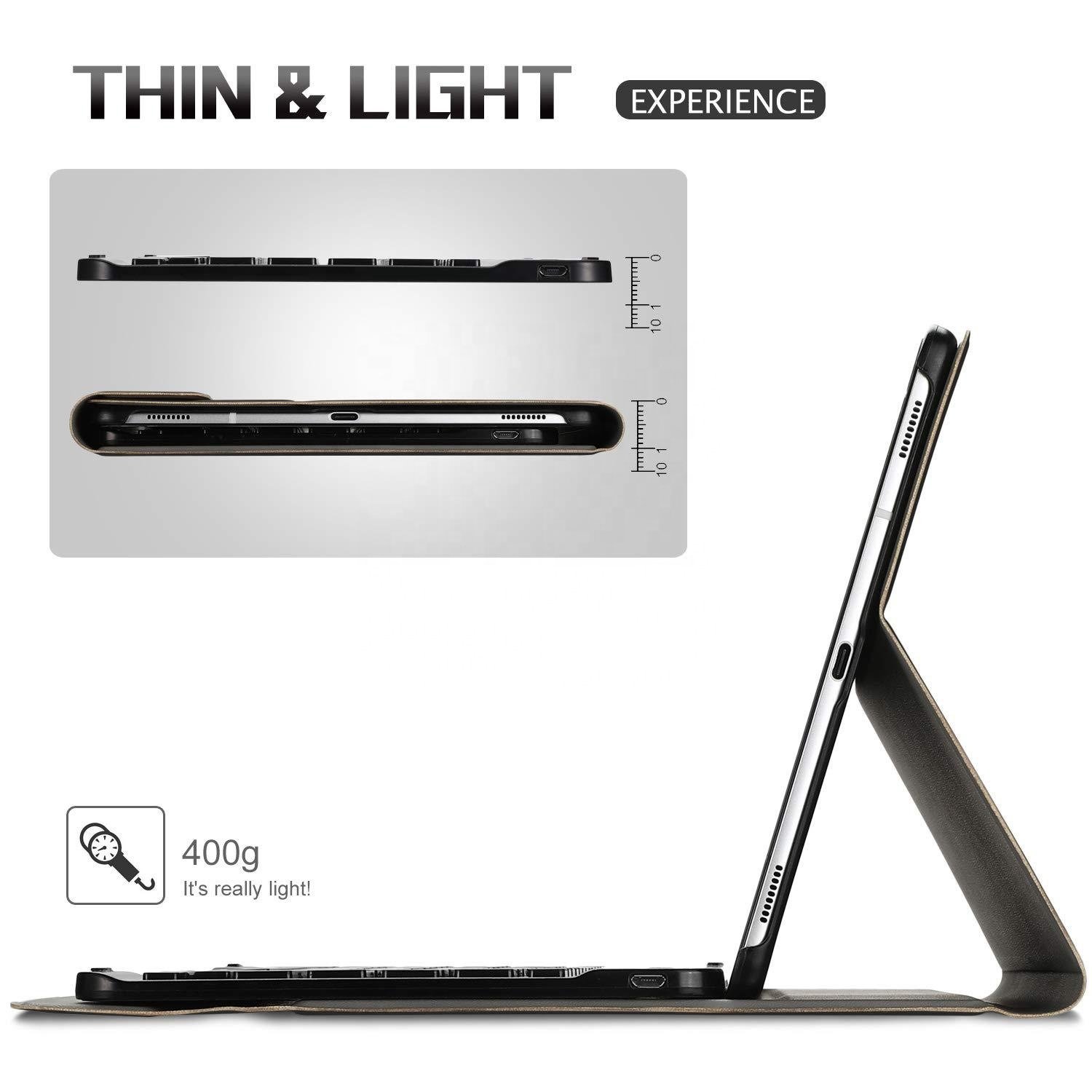 Oem Wireless backlit keyboard case pu leather tablet cover for samsung Galaxy Tab S8 S8+ S7 T870 T730 tablet with keyboard case