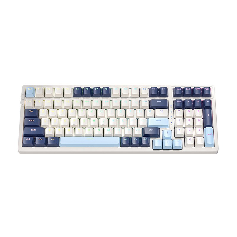 Wholesale Custom 100 Keys 2.4G Wireless USB3.0 Bluetooth Wired 3 Mode Mechanical Ergonomic Keyboard