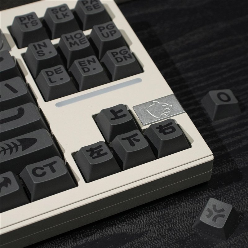Black Animal Party Big Characters PBT Keycaps 142 Keys DYE-SUB Cherry Profile Keycap For Cherry MX Switch Mechanical Keyboard