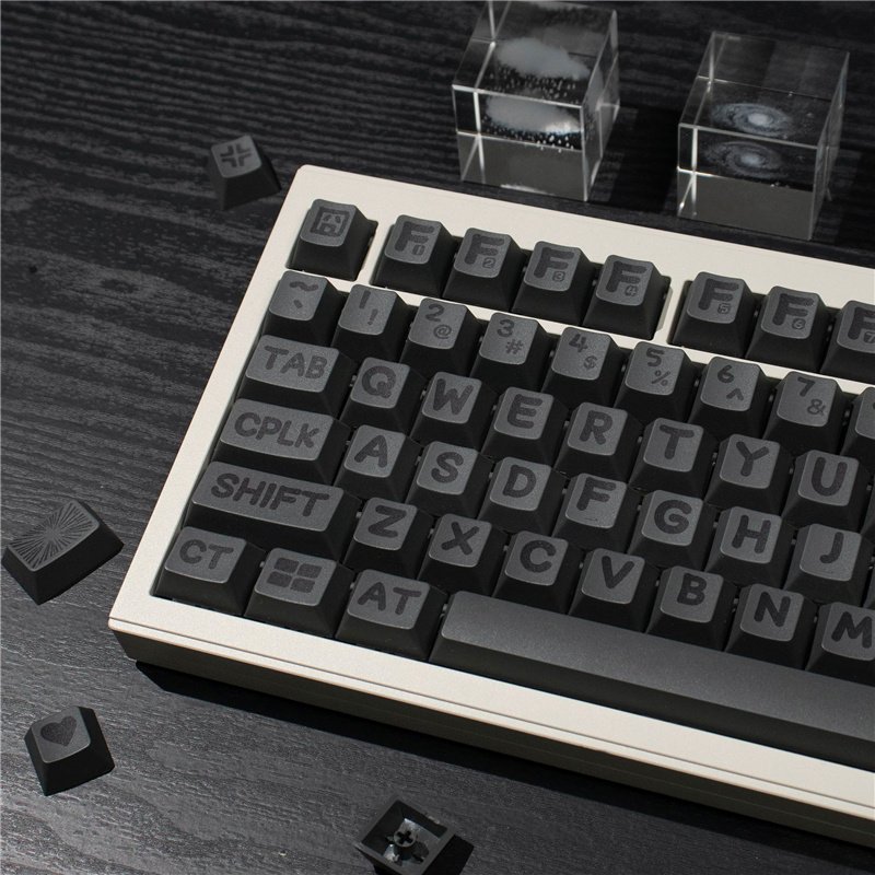 Black Animal Party Big Characters PBT Keycaps 142 Keys DYE-SUB Cherry Profile Keycap For Cherry MX Switch Mechanical Keyboard