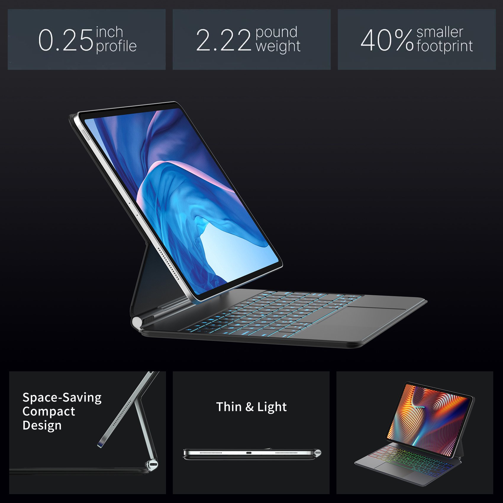 Keyboard Case For Ipad Pro 12.9 2022 11 12 9 6th Magnetic Funda For Ipad Air 5 4 10th Generation 10.9 5th 4th Gen 2021 Cover
