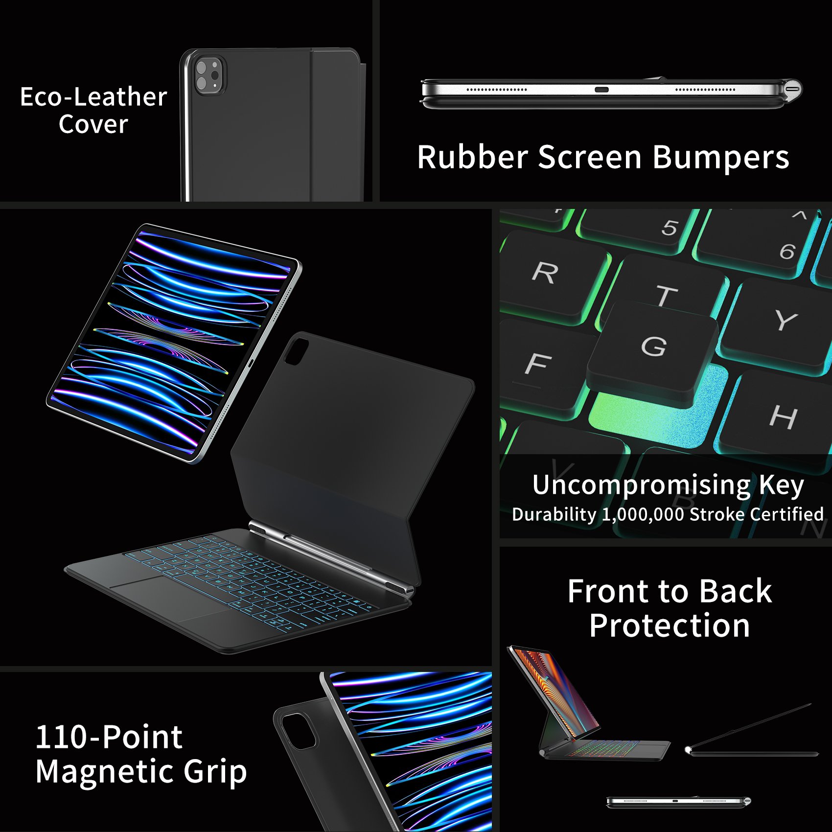 Keyboard Case For Ipad Pro 12.9 2022 11 12 9 6th Magnetic Funda For Ipad Air 5 4 10th Generation 10.9 5th 4th Gen 2021 Cover