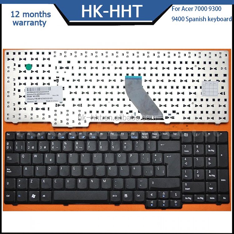 HK-HHT optional layout laptop keyboard replacement for Acer 9400 keyboard laptop with backlit keyboard