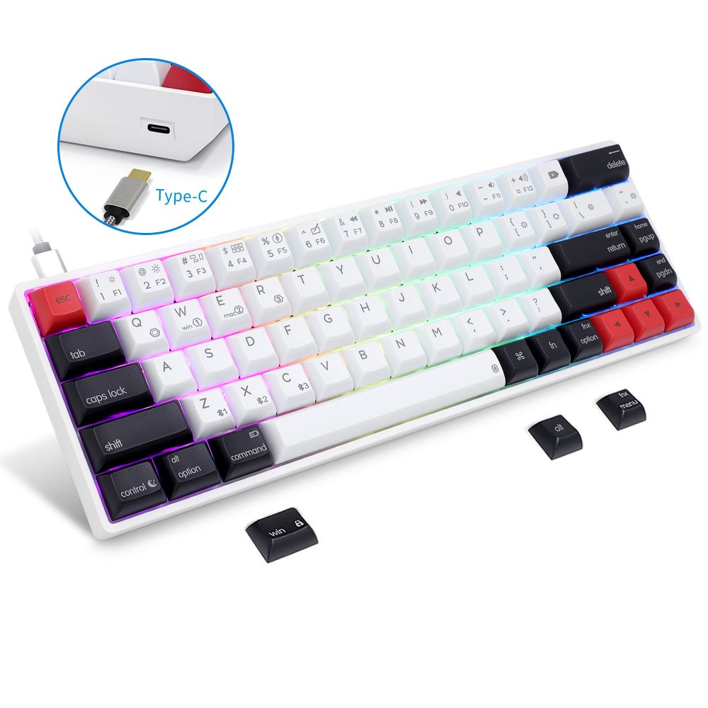 SK68 AK68 Skyloong 68keys 60% gateron optical switch pbt keycaps rgb gaming mechanical keyboard