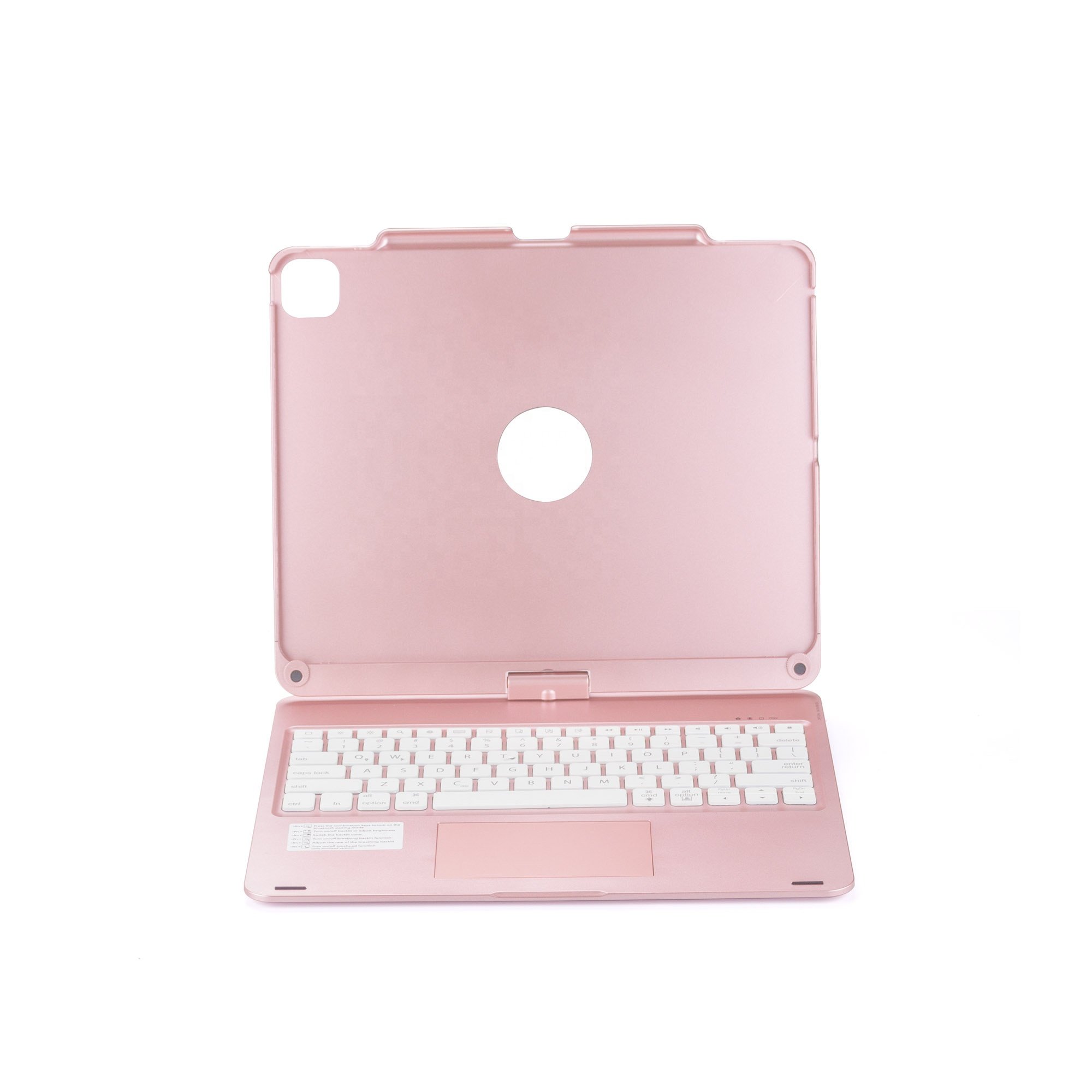 Rotatable Cover Pen Slot Wireless Keyboard Backlit Keyboard Case for iPad Pro 12.9 inch