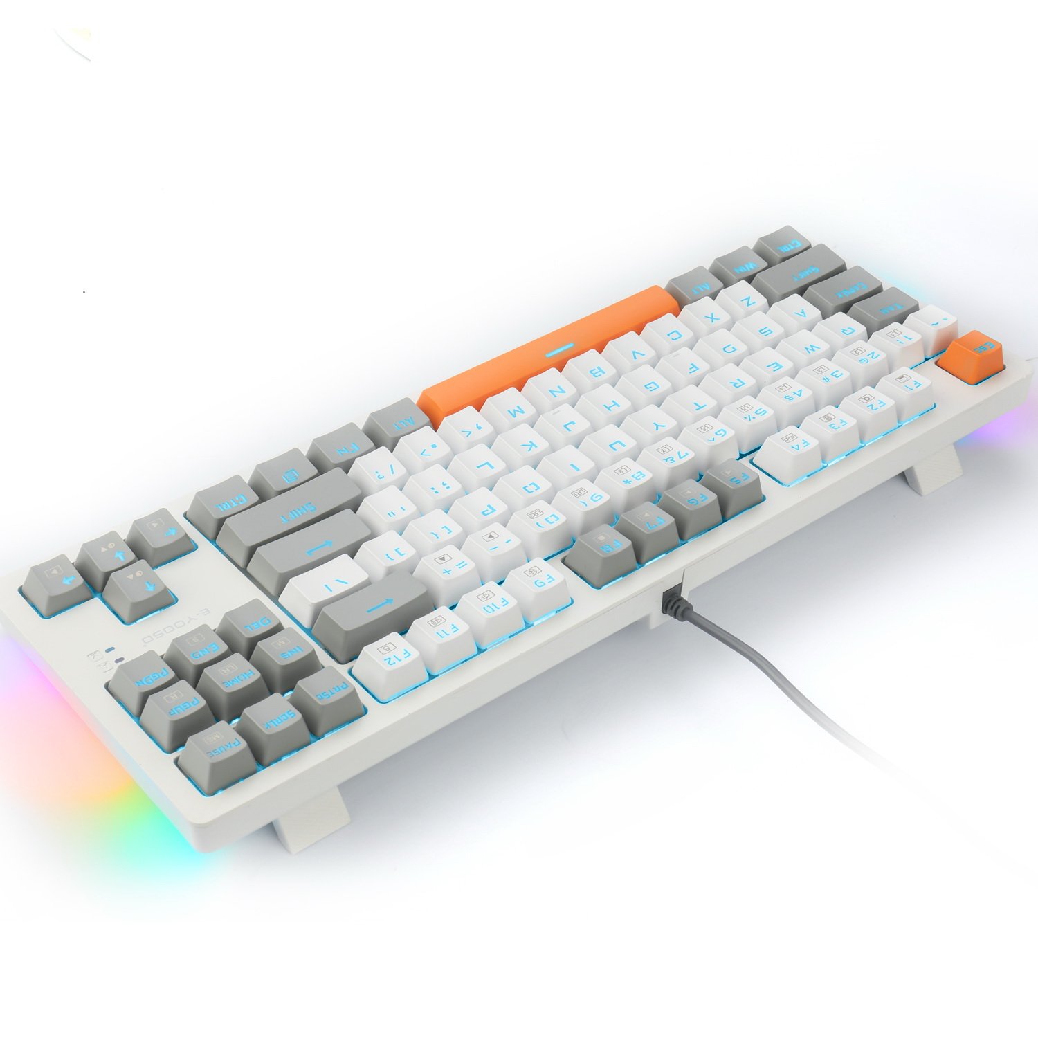 2021 Professional LED Backlit EYOOSO K620 White Gray Backlit Gaming Mechanical Keyboard Reddragon Keyboard Mechanical Keyboard