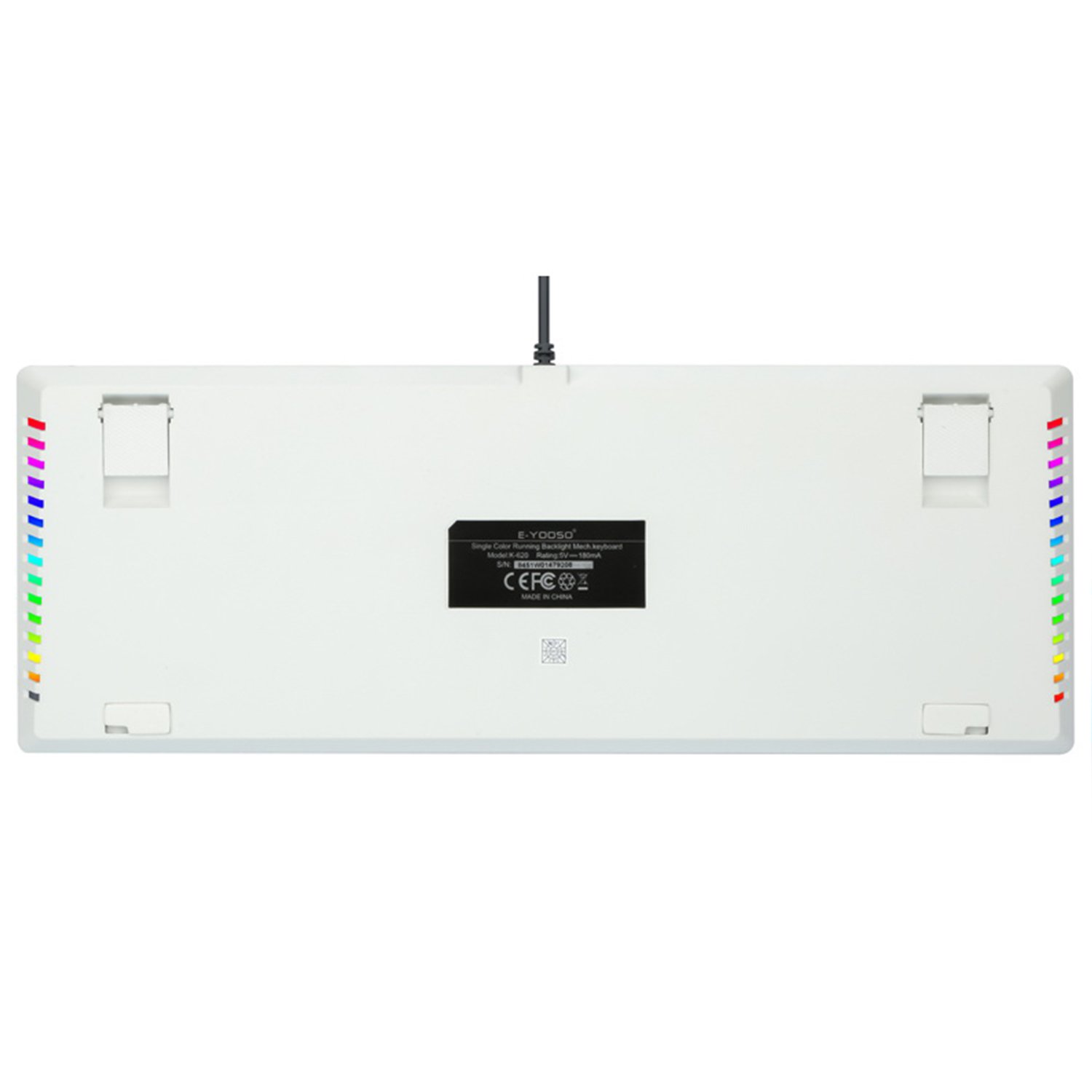 2021 Professional LED Backlit EYOOSO K620 White Gray Backlit Gaming Mechanical Keyboard Reddragon Keyboard Mechanical Keyboard