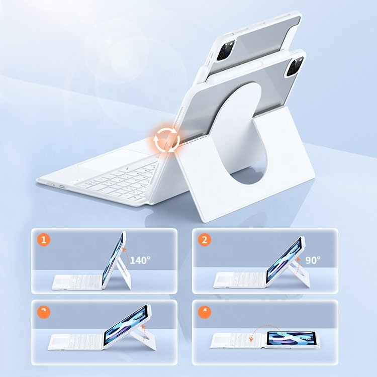 Best Quality 2 in 1 Keyboard Case For iPad Pro 10.9 11 inch Case Detachable Wireless BT Touchpad Backlit For iPad Keyboard Case