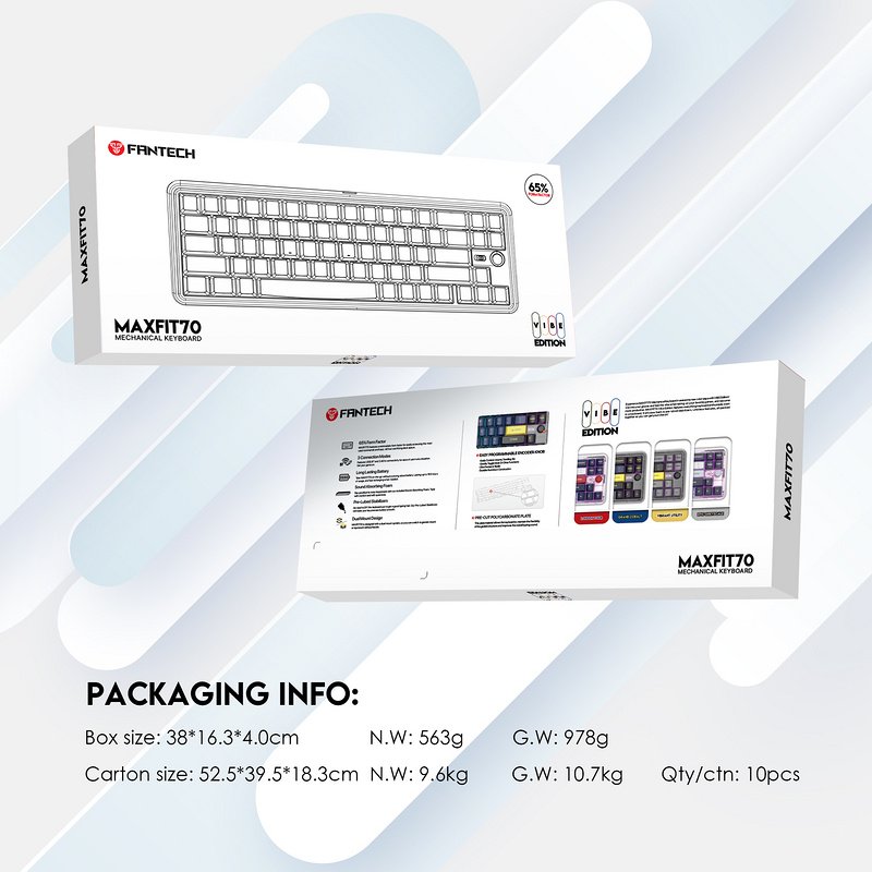 FANTECH MK911 MAXFIT 3 Modes Hot Swappable PBT Keycaps Wireless Gaming Mechanical Keyboard