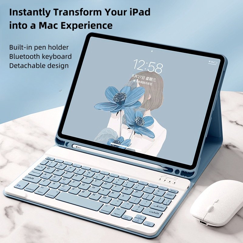 Popular Wireless Smart Touchpad Keyboard Cover for iPad Pro 11/Pro 10.5/Air 4/3/2 Pencil Holder Stand Tablet Covers & Cases