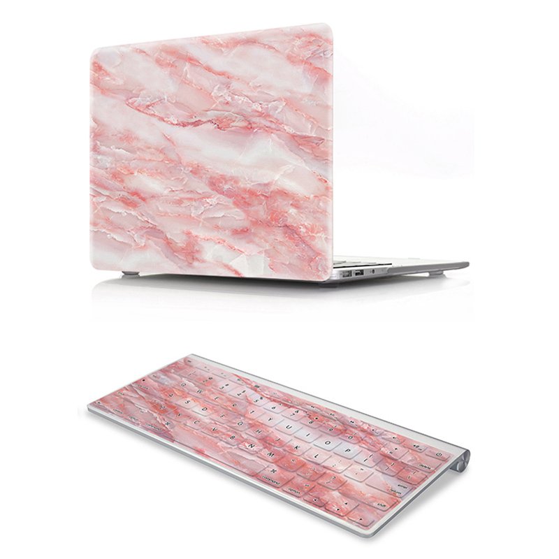 2 in 1 case marble Rubberized shell Case Cover and keyboard skin For Mac Book Air 13 15 hard keyboard cover