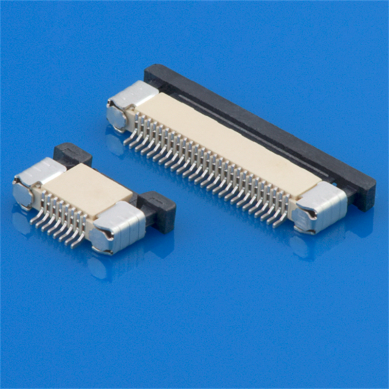 Soulin Dual-Sided 0.8mm Pitch FPC (Flat Flex) Connectors 4-60 Pin SMT Back Lock for 4 6 8 20 24 30 40 50 60 Pin Connections