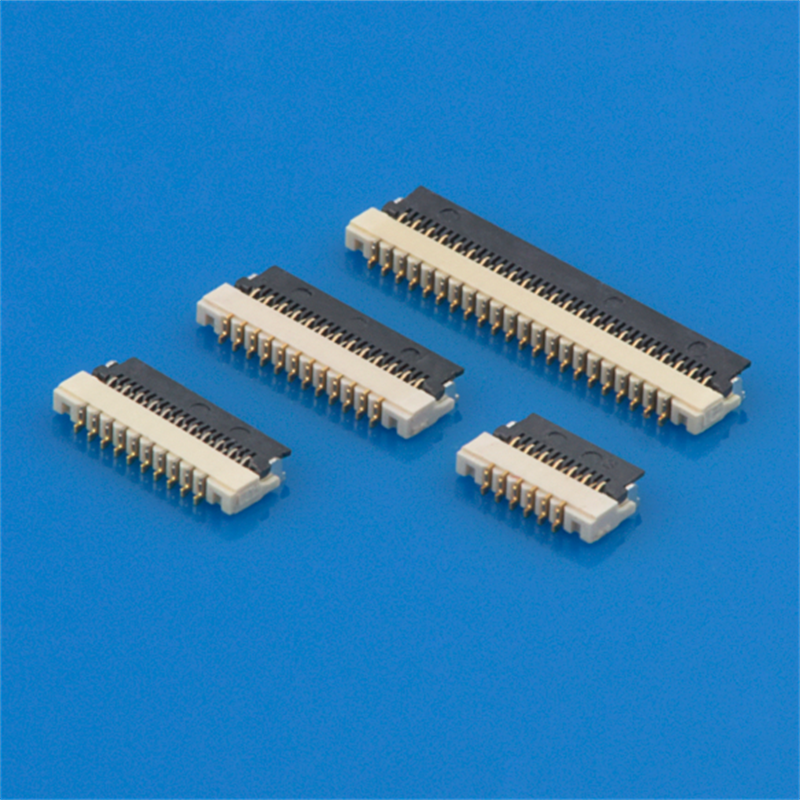Soulin Dual-Sided 0.8mm Pitch FPC (Flat Flex) Connectors 4-60 Pin SMT Back Lock for 4 6 8 20 24 30 40 50 60 Pin Connections