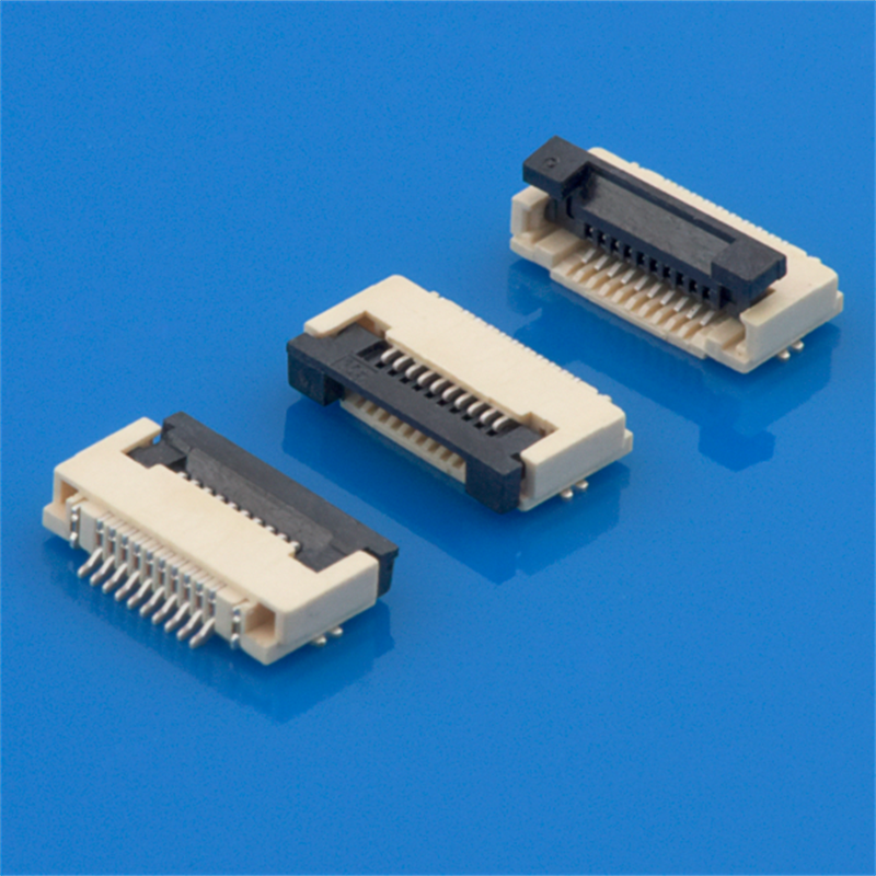 Soulin Dual-Sided 0.8mm Pitch FPC (Flat Flex) Connectors 4-60 Pin SMT Back Lock for 4 6 8 20 24 30 40 50 60 Pin Connections