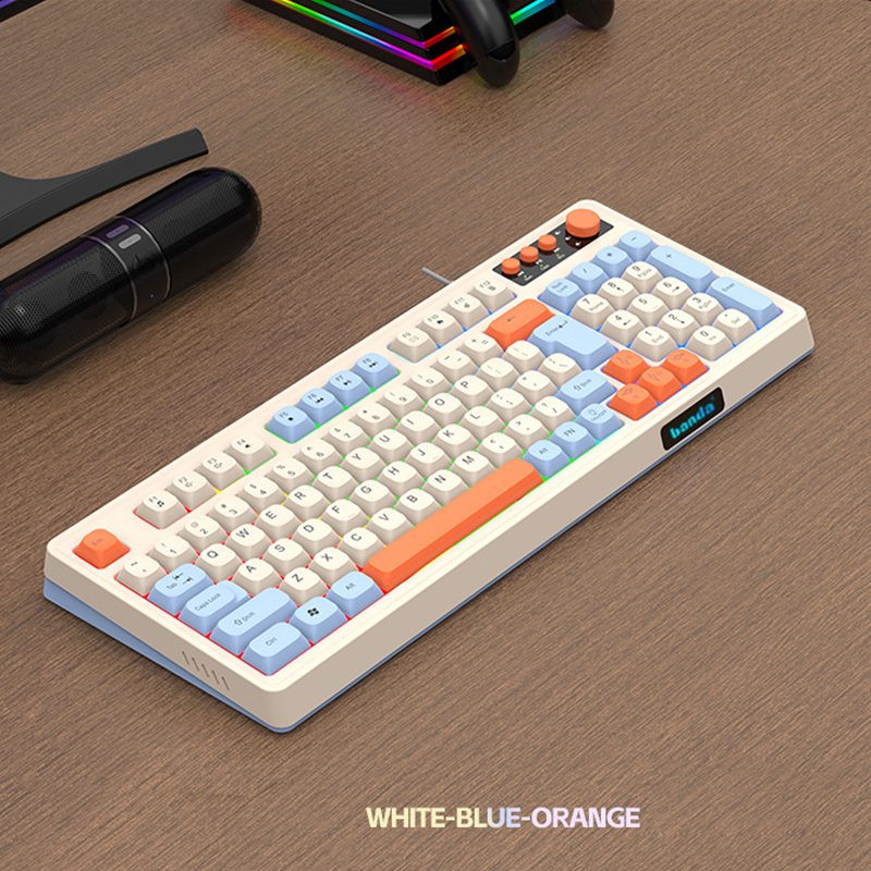 K12 Gaming Wired Keyboard Fashion Mechanical Feel Wired USB Luminous Office Gaming Keyboard Desktop Computer Accessories