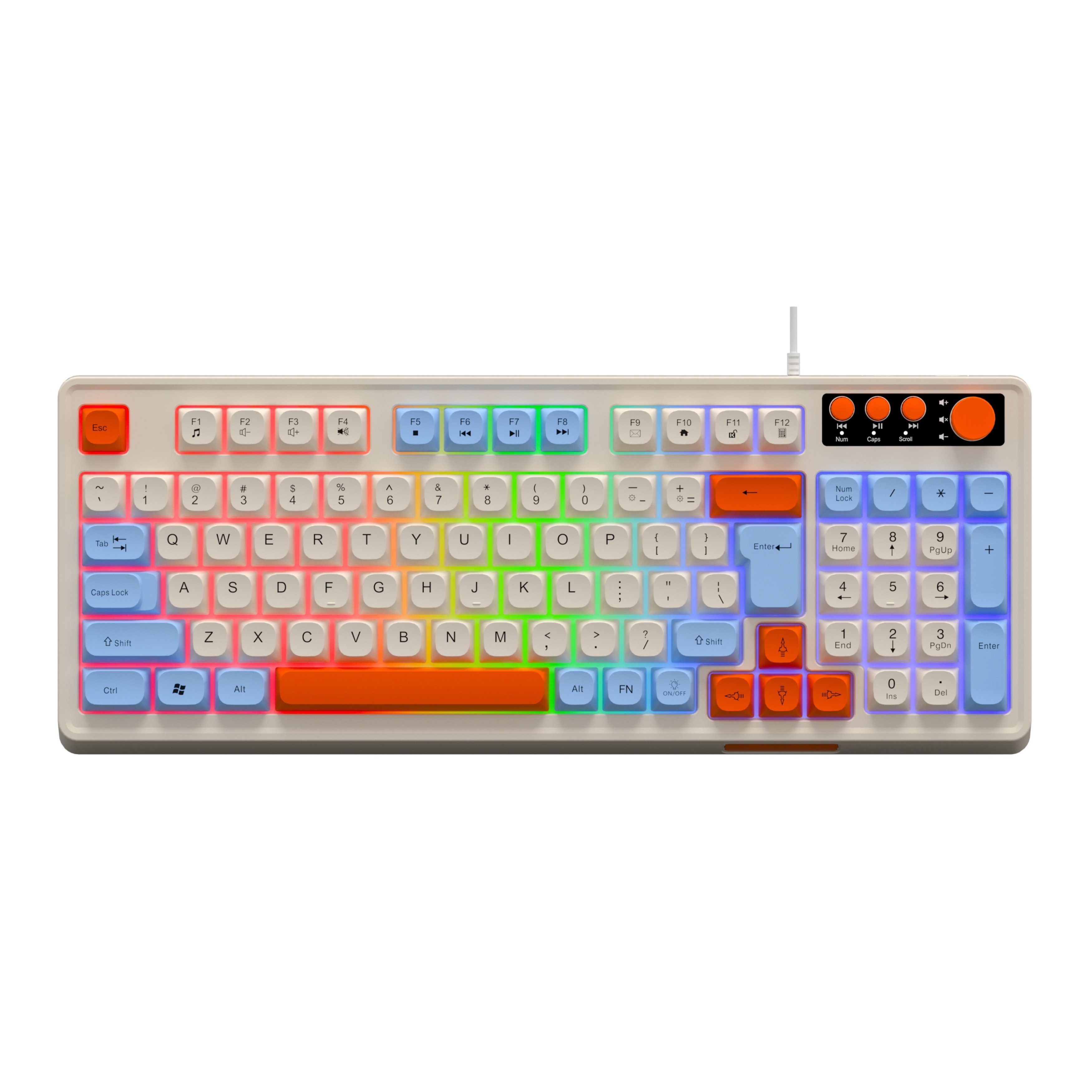K12 Gaming Wired Keyboard Fashion Mechanical Feel Wired USB Luminous Office Gaming Keyboard Desktop Computer Accessories