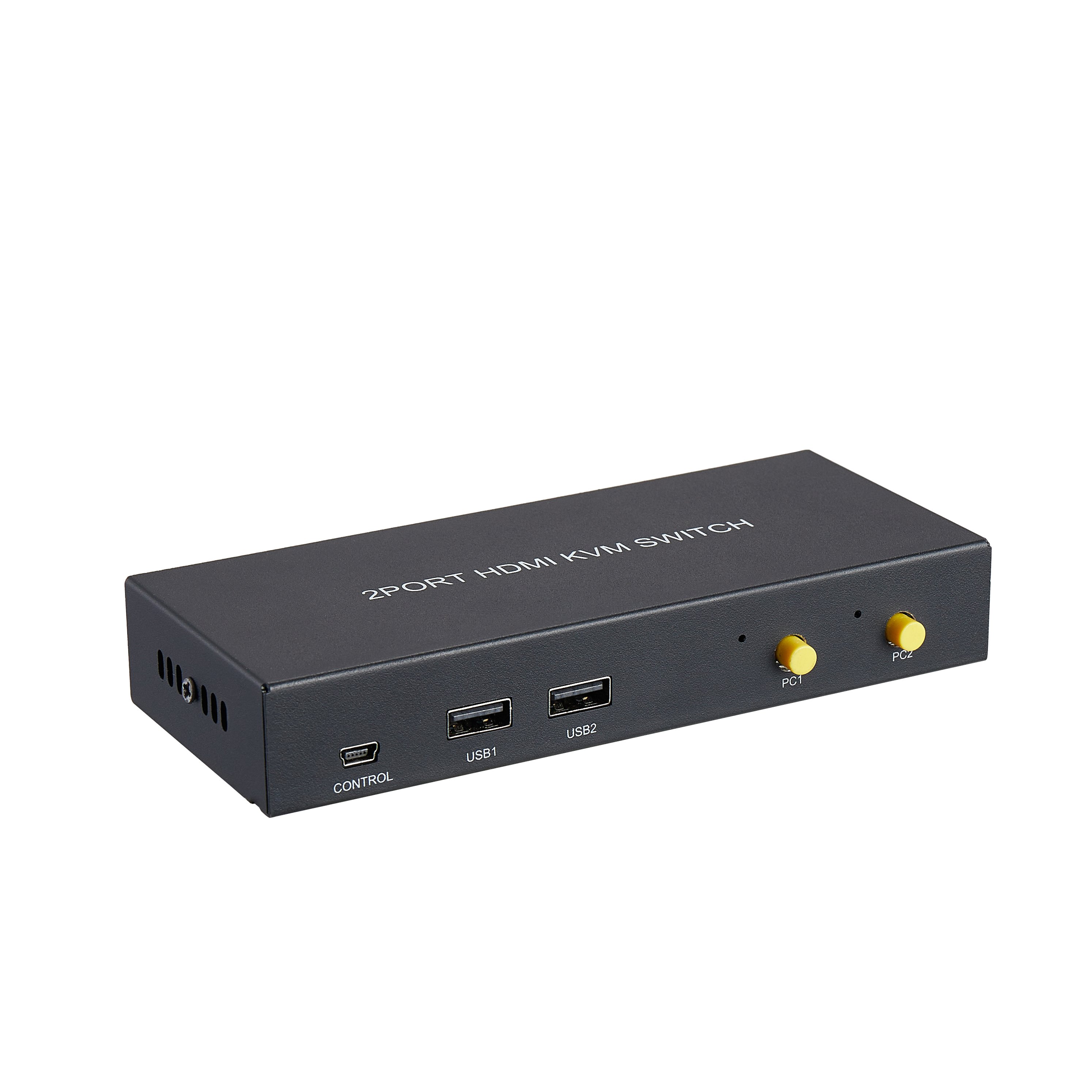 2 Port KVM Switch HDMI 4K@60Hz Share USB 2.0 Devices,2 Computers Share 1 Monitor Keyboard Mouse Printer,Plug and Play