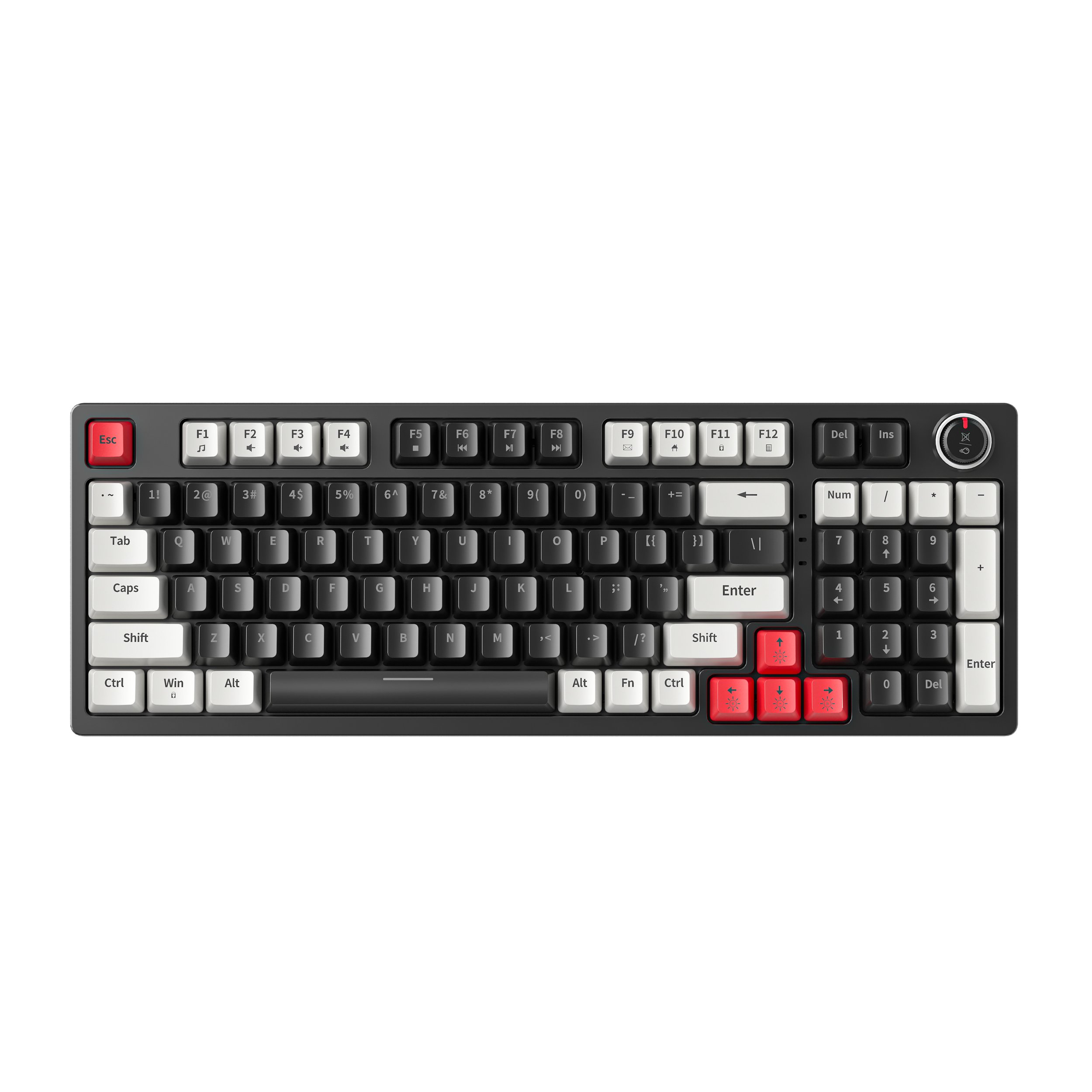 OEM 98 Key RGB Light Control Knob Aula Computer Clavier Teclado Gamer Mechanical Keyboard Gaming