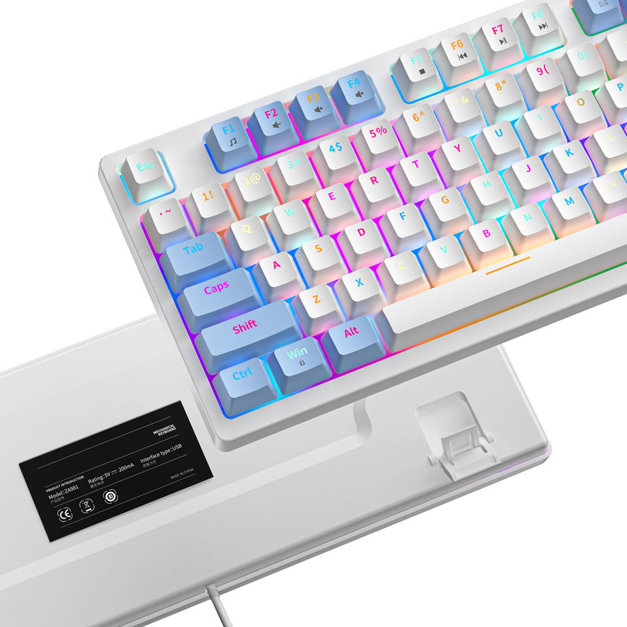OEM 98 Key RGB Light Control Knob Aula Computer Clavier Teclado Gamer Mechanical Keyboard Gaming