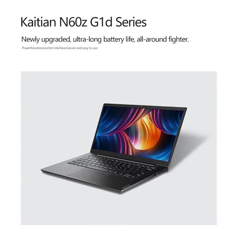 Lenovo Zhaoyang Kaitian N60z Notebook 14inch Kirin Kx6000 Portable Laptop Pc Computer Gaming Laptop Metal for Business English