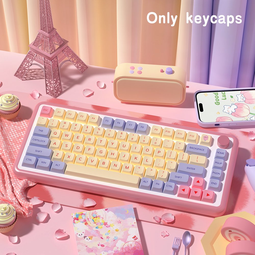 Marshmallow Brazilian Korean Japanese Russian Spanish French XDA Profile keycaps ISO PBT keycap For Mechanical Keyboard DIY