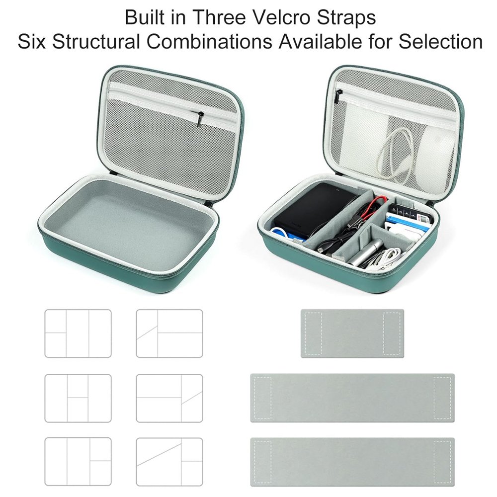 You Du EVA Travel Electronic Accessories Storage Case Large Waterproof Data cable Storage Bag Portable Cable Carry case