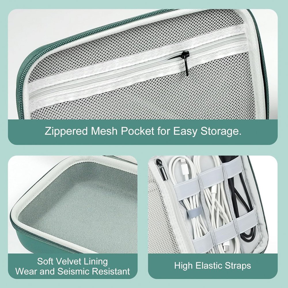 You Du EVA Travel Electronic Accessories Storage Case Large Waterproof Data cable Storage Bag Portable Cable Carry case