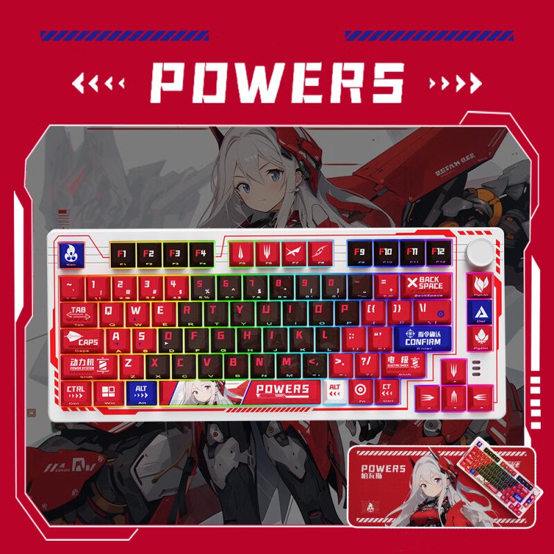 HZGAMER EK75 Gaming Keyboard, PBT Dye Sublimation Keycaps Custom Keyboard Case, Customized Mechanical Keyboard