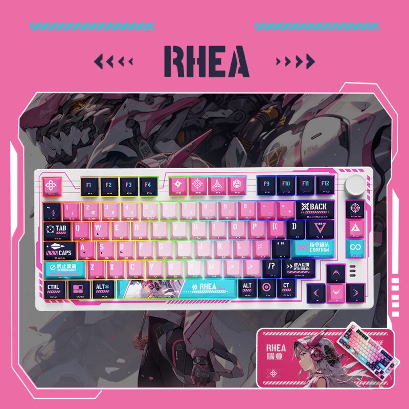 HZGAMER EK75 Gaming Keyboard, PBT Dye Sublimation Keycaps Custom Keyboard Case, Customized Mechanical Keyboard