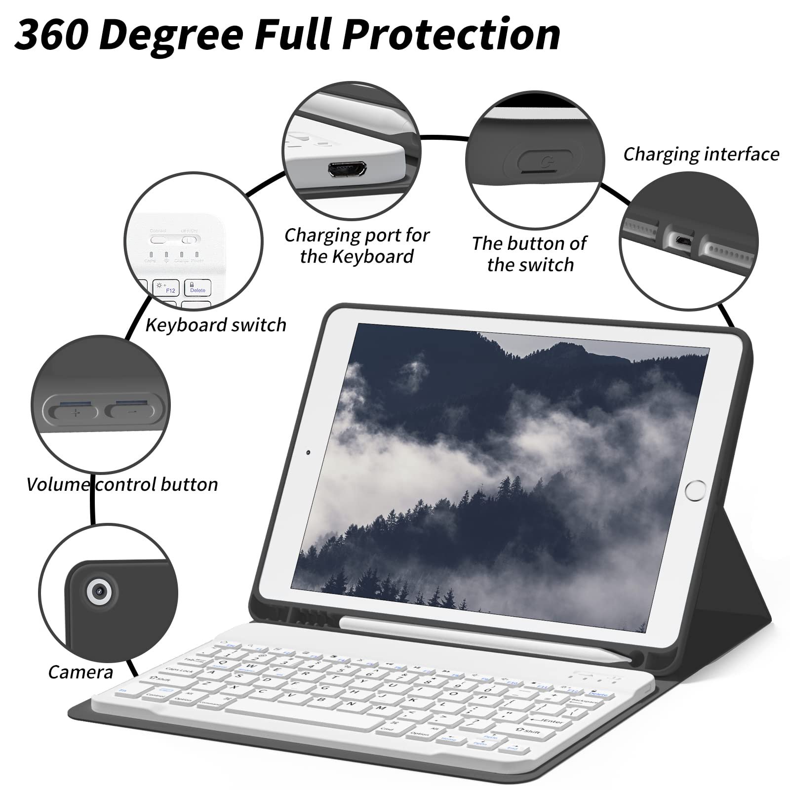 bluetooth rechargeable magic keyboard portable slim custom wireless keyboard case cover for ipad 10 generation 10.9 2022