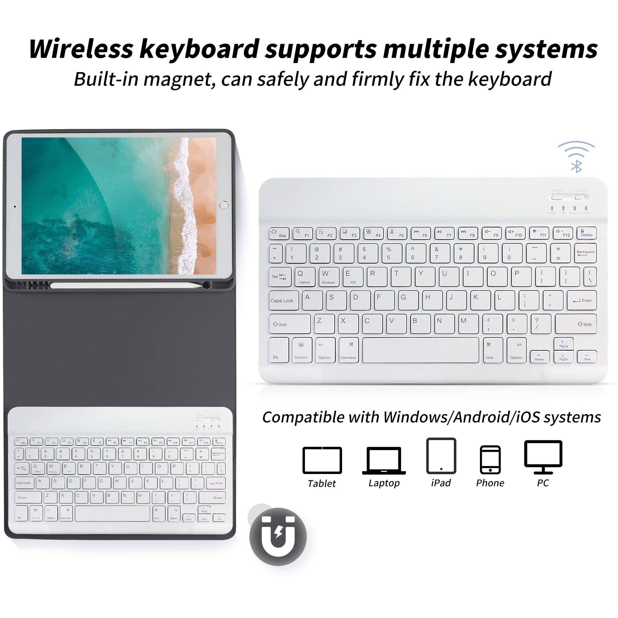 bluetooth rechargeable magic keyboard portable slim custom wireless keyboard case cover for ipad 10 generation 10.9 2022