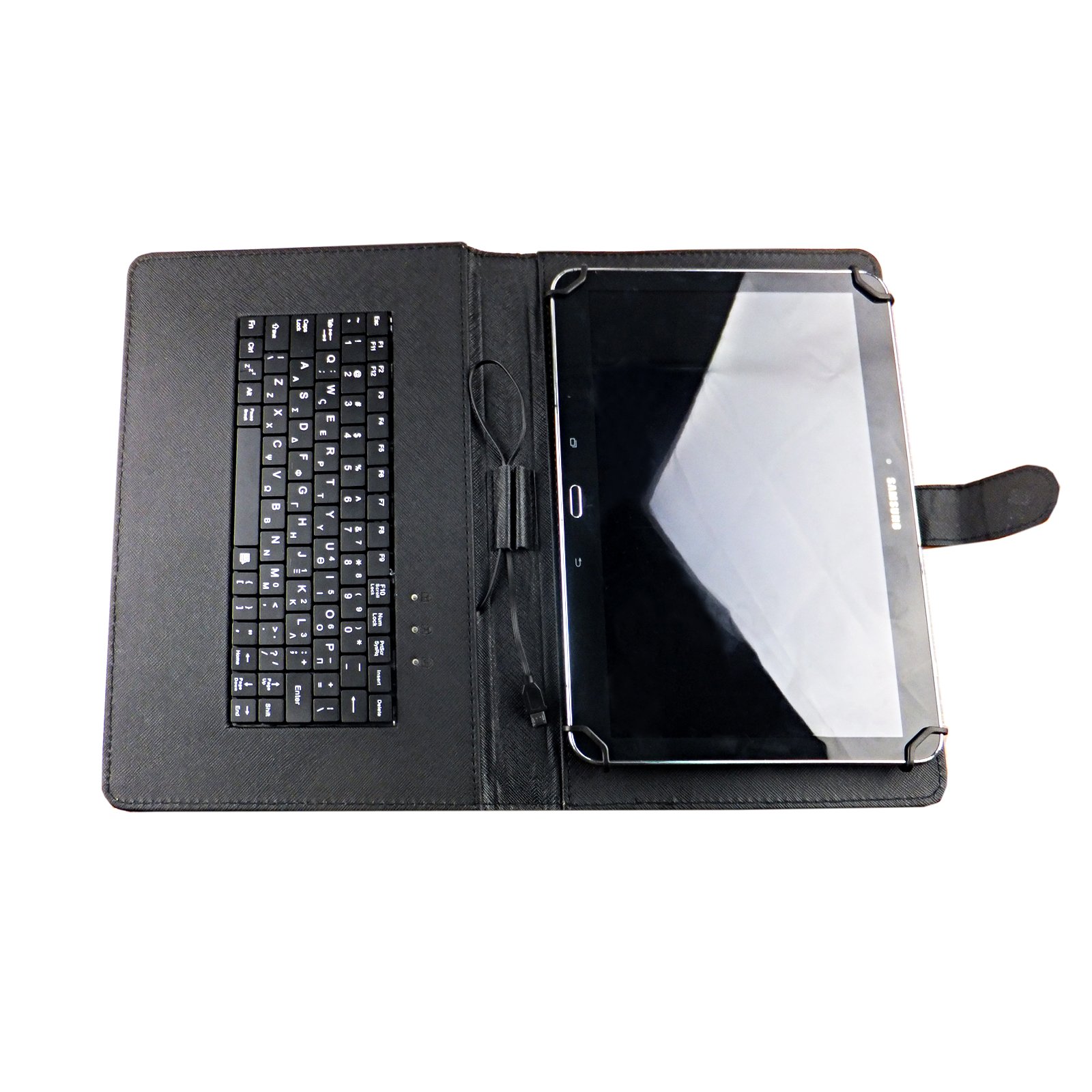 Universal Wholesale Price Pu Leather Flip Tablet Case Wired Keyboard Case For Samsung With Stand