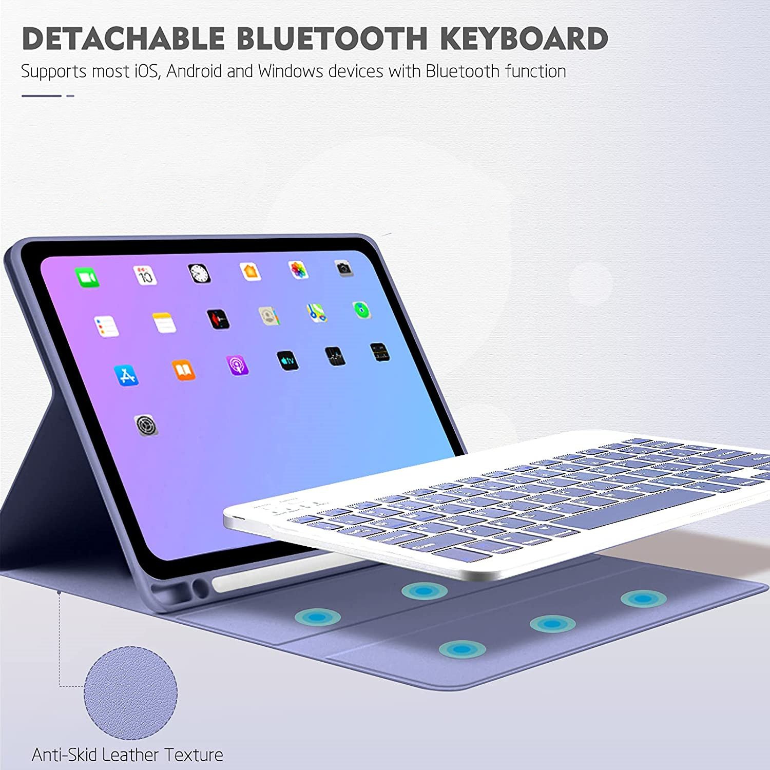 2022 Factory Smart Soft Silicone Tablet Case with Keyboard for iPad Pro 11 Inch featuring Pencil Holder