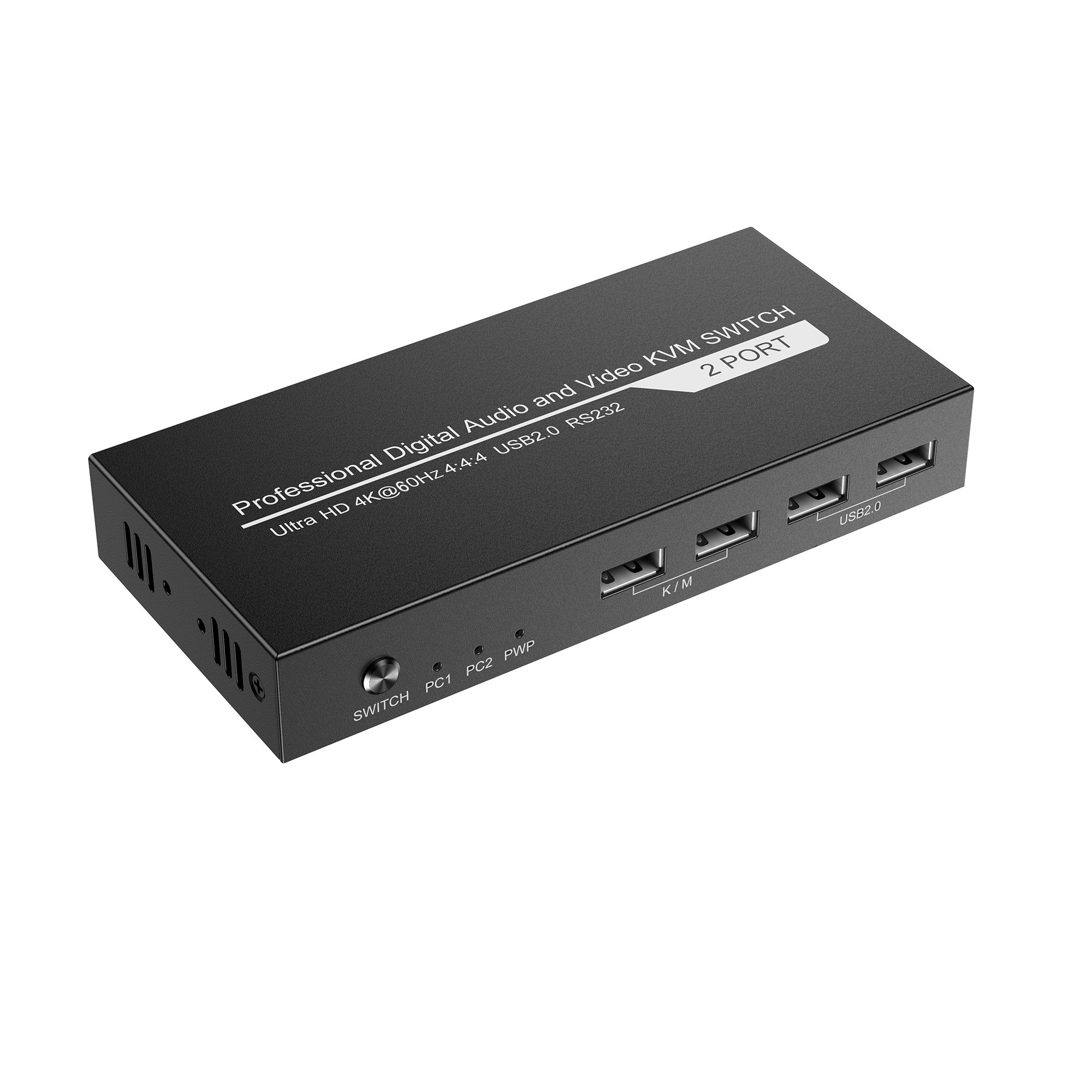2 ports HDMI2.0 KVM switcher 4k60hz support HOTKey Switch 2x1with USB2.0 Plug and Play 2 input 1 output Monitor kvm switch