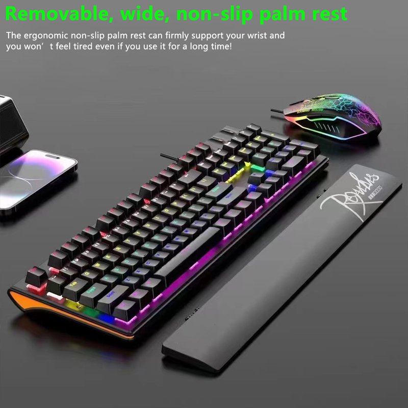 Wired Mechanical Keyboard And Mouse Set Separated Hand Support E-sports Game Desktop Computer Mechanical Keyboard And Mouse Set