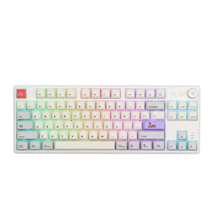 CIDOO ABM084 3 Connection RGB hotswap 80% TKL mechanical keyboard with aluminum knob