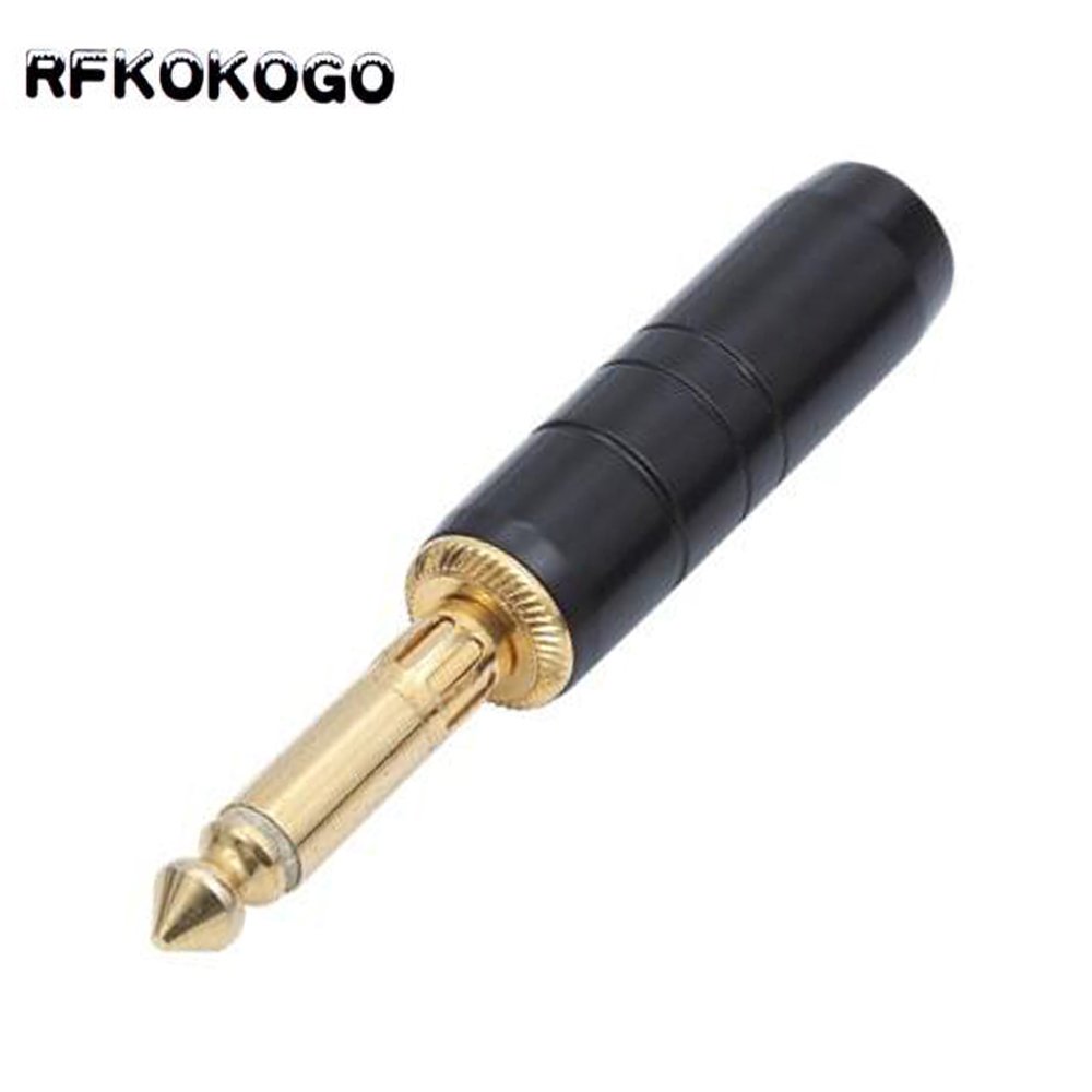quick disconnect 6.35 mm Mono Jack to Jack 1/4" Plug with Mute silent switch Audio Guitar Amp Keyboard