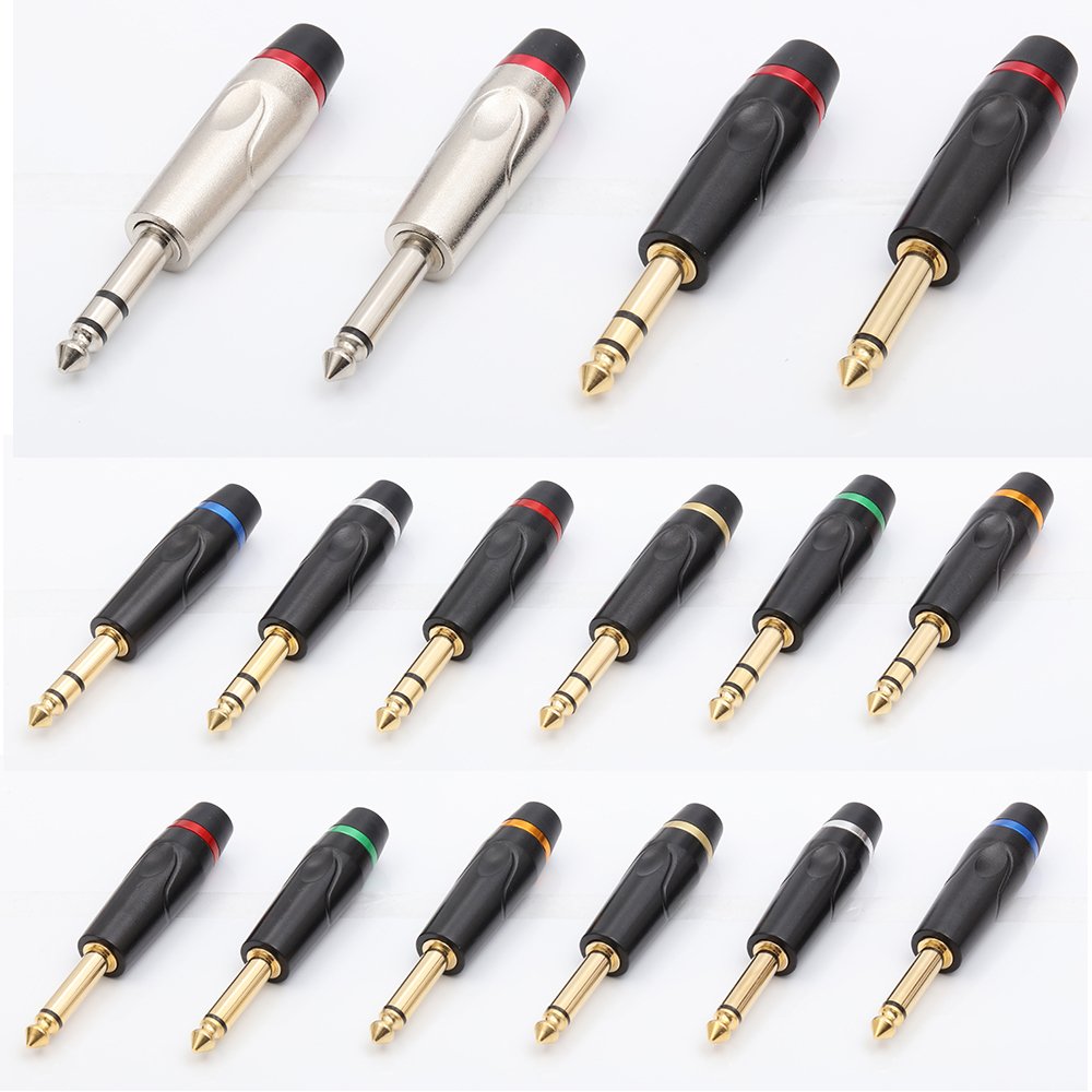 quick disconnect 6.35 mm Mono Jack to Jack 1/4" Plug with Mute silent switch Audio Guitar Amp Keyboard